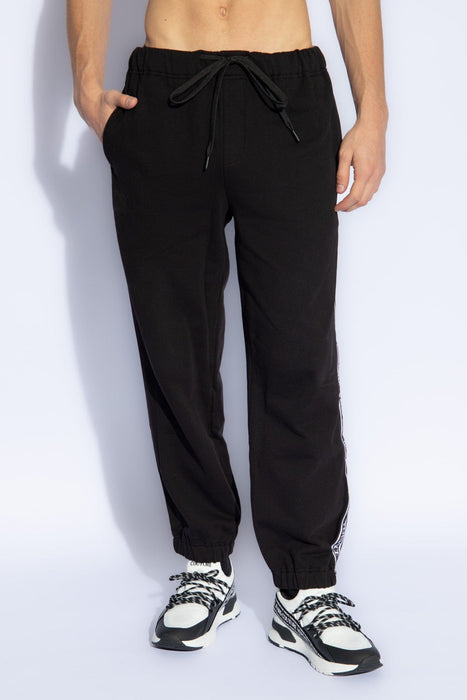 Versace Jeans Couture Black Joggers - Minimalist Luxury Loungewear-XXXL