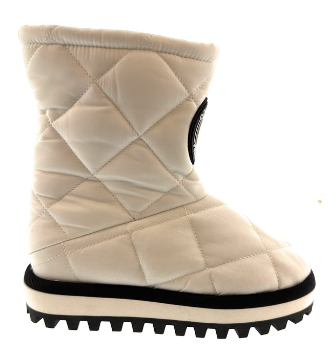 Dolce & Gabbana white Quilted Signature Winter Boots-35