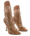Dolce & Gabbana pink Mesh Crystal Embellished Ankle Boots