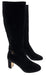 Dolce & Gabbana Block Heel Knee High Suede Boots-36.5