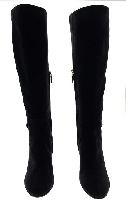 Dolce & Gabbana Block Heel Knee High Suede Boots-36.5