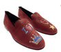Dolce & Gabbana Red Velvet Loafers with Leather Sole - 39