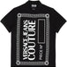 Versace Jeans Couture Black Graphic Logo Polo Shirt – Statement Streetwear Edge-M