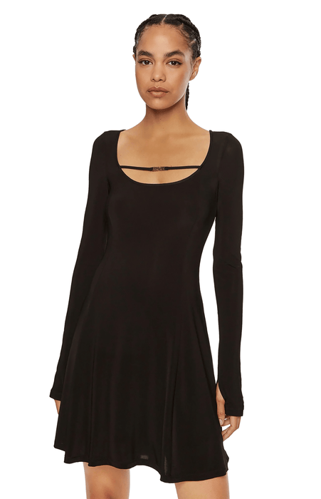 versace black mini dress Wool-Mohair Mini Dress Black