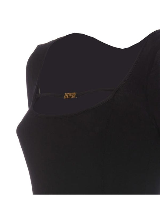 Versace Jeans Couture Women's Embroidered Logo Black Mini Dress-