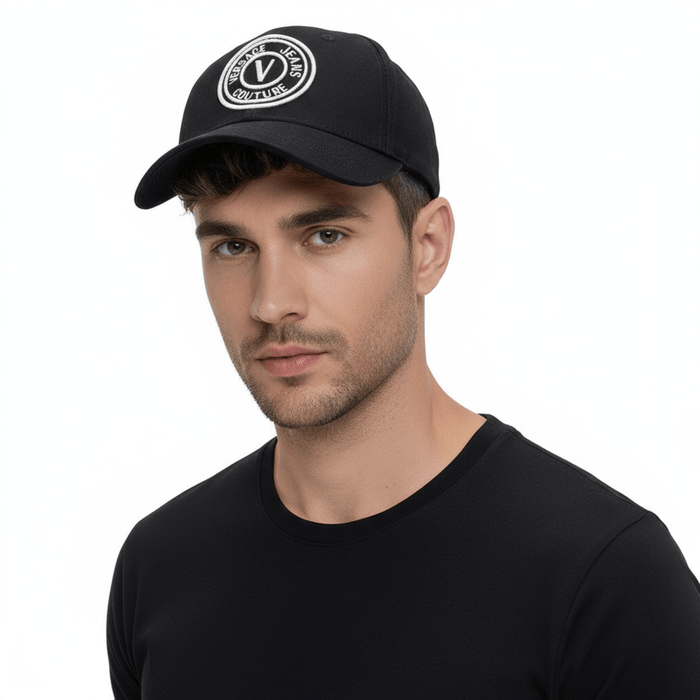 Versace Jeans Couture Black/White Classic Medallion Baseball Cap