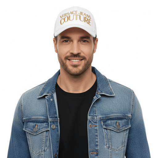 Versace Jeans Couture White/Gold Bold Signature Baseball Cap