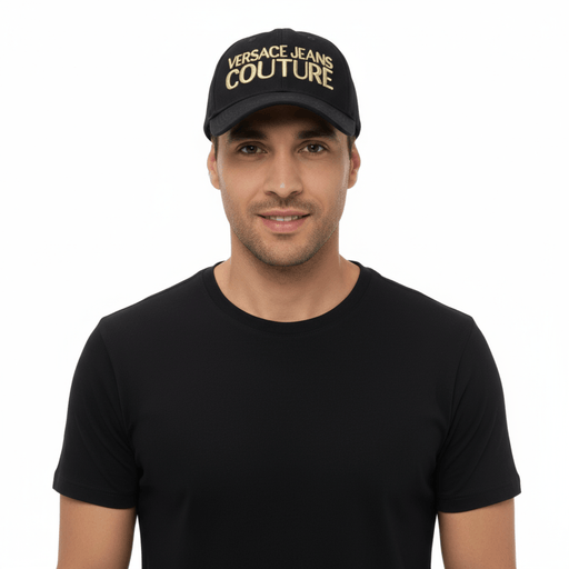 Versace Jeans Couture Black/Gold Bold Signature Baseball Cap