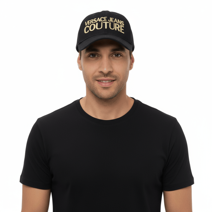 Versace Jeans Couture Black/Gold Bold Signature Baseball Cap