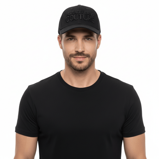 Versace Jeans Couture Black Bold Signature Baseball Cap
