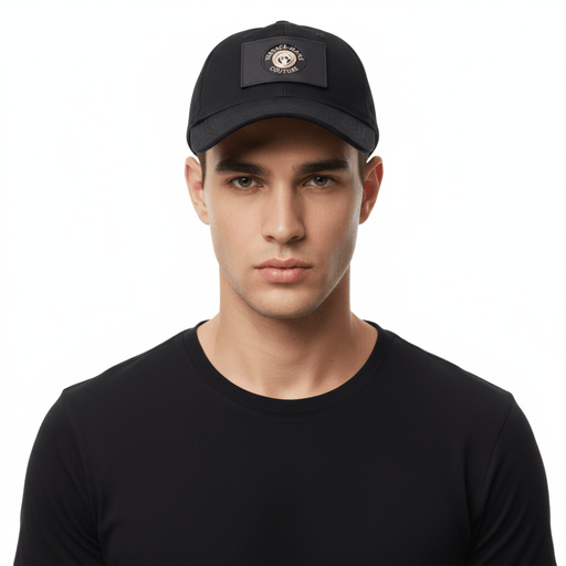 Versace Jeans Couture Black/Gold Classic Medallion Patch Baseball Cap