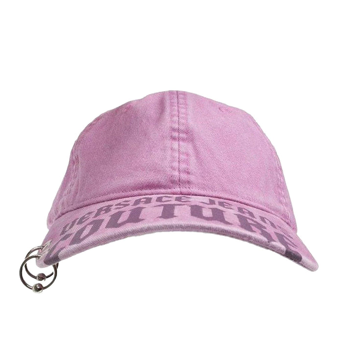 Versace Jeans Couture Quartz Rose Gothic Logo Print Baseball Cap