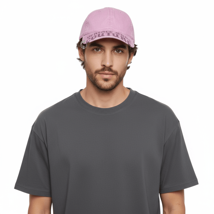 Versace Jeans Couture Quartz Rose Gothic Logo Print Baseball Cap