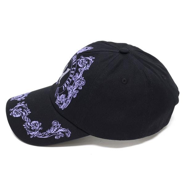 Versace Jeans Couture Black/Purple Embellished V Logo Baseball Cap