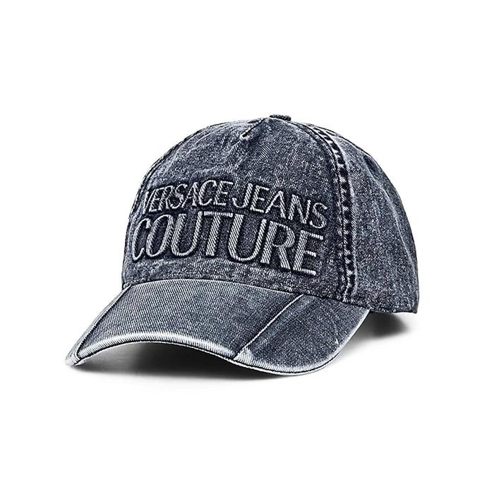 Versace Jeans Couture Denim Distressed Denim Subtle Logo Baseball Cap