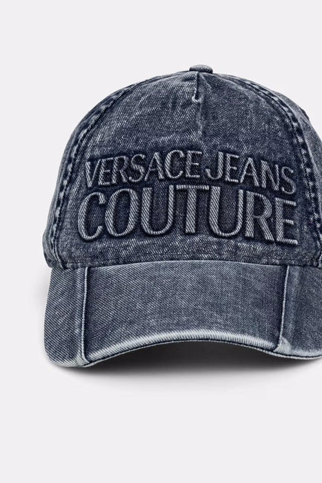 Versace Jeans Couture Denim Distressed Denim Subtle Logo Baseball Cap