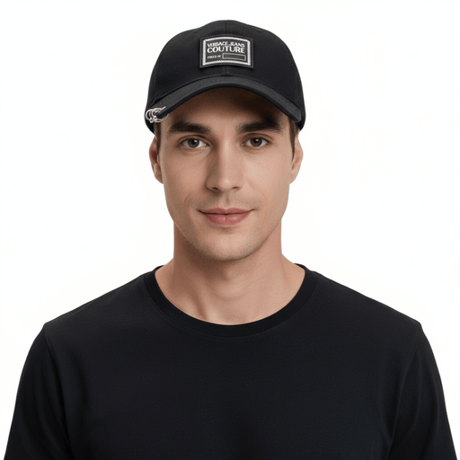 Versace Jeans Couture Black Classic LabeL Patch Baseball Cap
