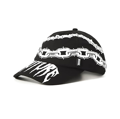 Versace Jeans Couture Black/White Chain Print Pattern Signature Baseball Cap