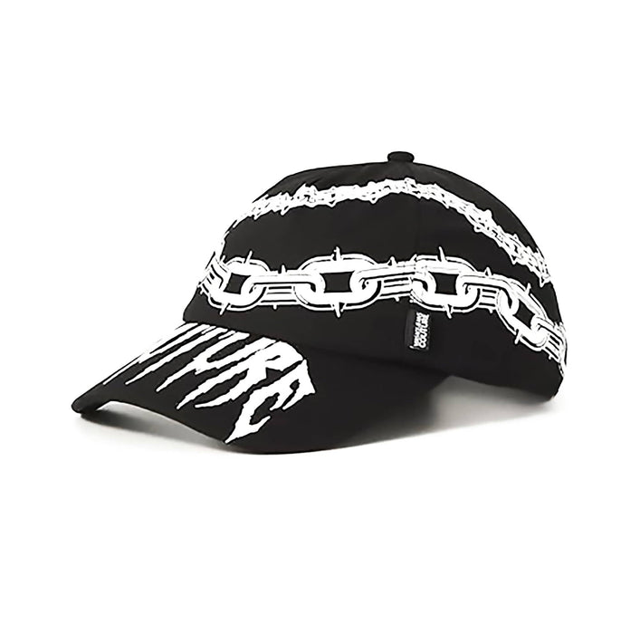 Versace Jeans Couture Black/White Chain Print Pattern Signature Baseball Cap
