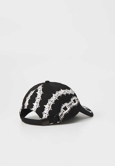 Versace Jeans Couture Black/White Chain Print Pattern Signature Baseball Cap
