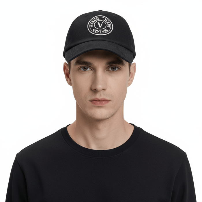 Versace Jeans Couture Black/White Classic Medallion Baseball Cap