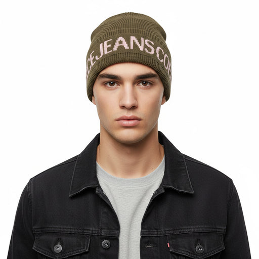 Versace Jeans Couture Olive/ Quartz Classic Knitted Signature Beanie