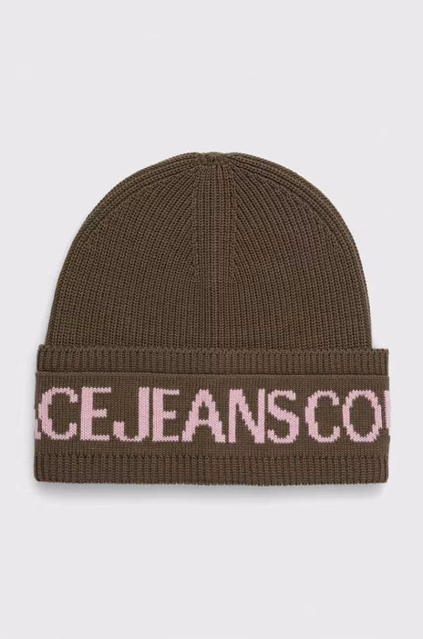 Versace Jeans Couture Olive/ Quartz Classic Knitted Signature Beanie