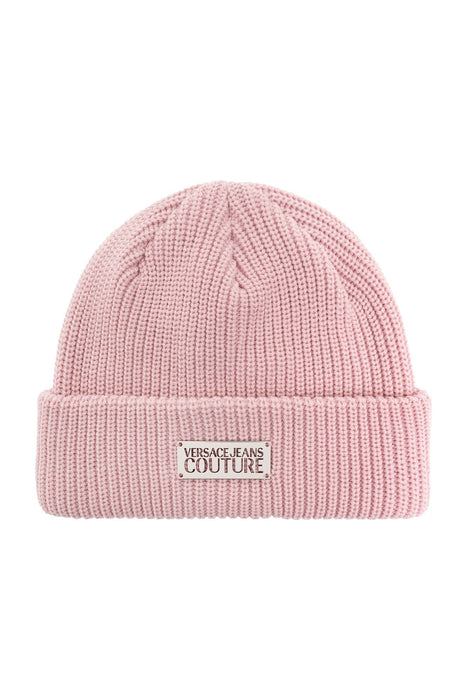 Versace Jeans Couture Quartz Rose Classic Knitted Signature Plate Beanie