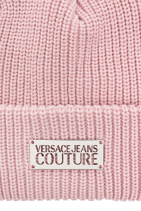 Versace Jeans Couture Quartz Rose Classic Knitted Signature Plate Beanie