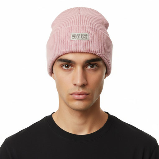 Versace Jeans Couture Quartz Rose Classic Knitted Signature Plate Beanie