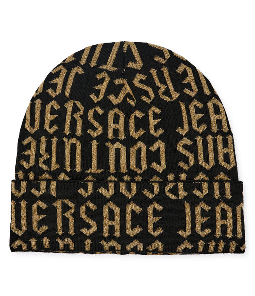Versace Jeans Couture Black/Gold Classic Knitted Goth Signature Beanie