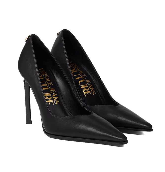 Versace Jeans Couture Womens Sleek Black Stiletto Pumps