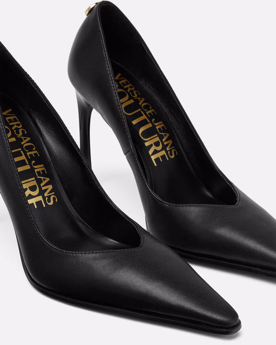 Versace Jeans Couture Womens Sleek Black Stiletto Pumps
