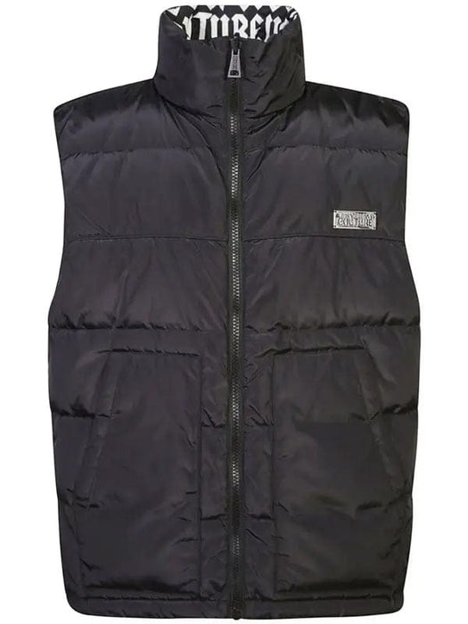 Versace Jeans Couture Monogram Black/White Puffer Reversible Mens Vest-