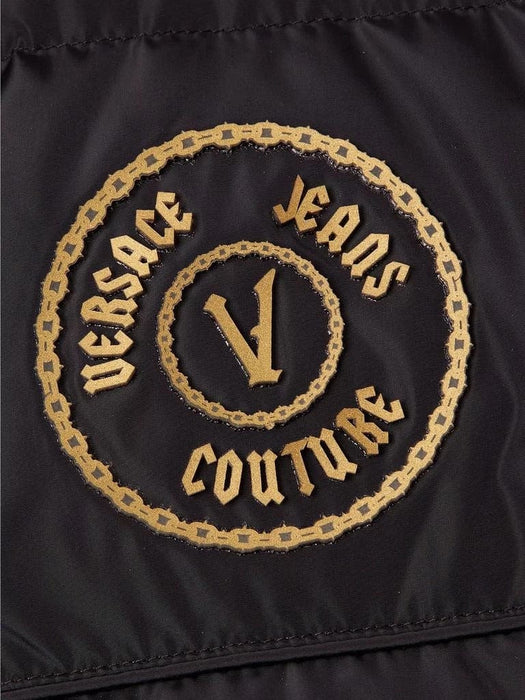 Versace Jeans Couture Baroque Black/Gold Puffer Reversible Mens Vest-