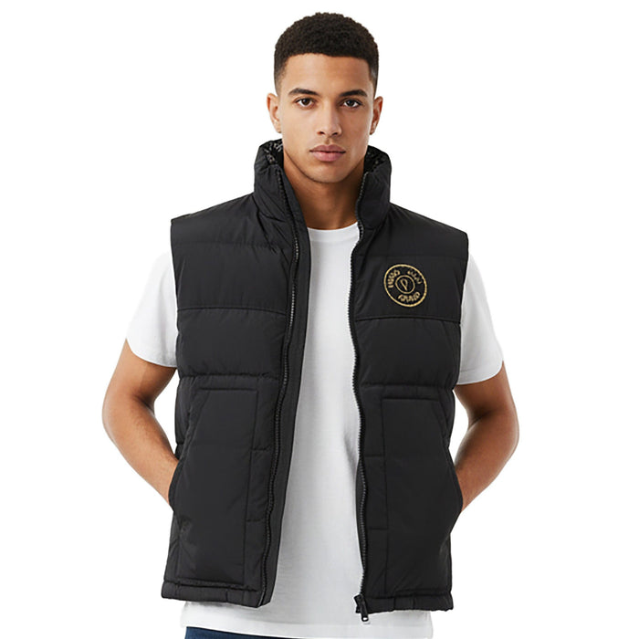 Versace Jeans Couture Baroque Black/Silver Puffer Reversible Mens Vest-