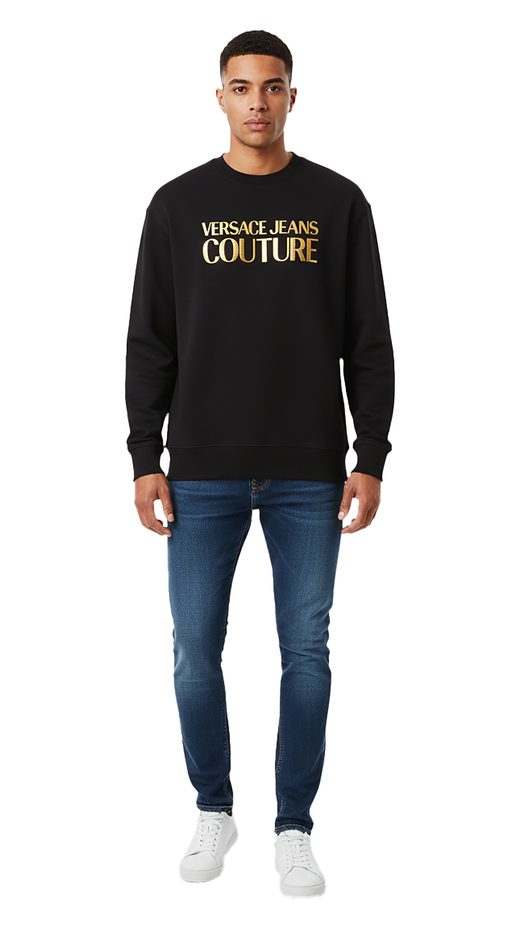 Versace Jeans Couture Black/Gold Cotton Mens Signature Sweatshirt