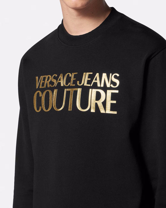 Versace Jeans Couture Black/Gold Cotton Mens Signature Sweatshirt