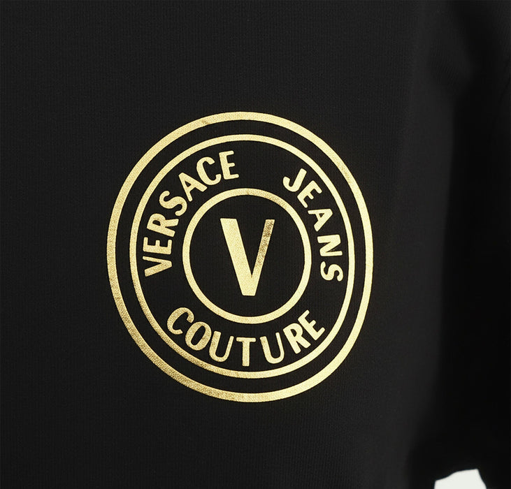 Versace Jeans Couture Black/Gold Mens Foil Print Medallion T-Shirt