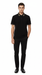 Versace Jeans Couture Black/Gold Mens Polo Shirt with Baroque Collar-S