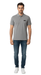 Versace Jeans Couture Ice Grey Mens Polo Shirt With Metal Logo Detail