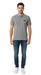 Versace Jeans Couture Ice Grey Mens Polo Shirt With Metal Logo Detail