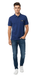 Versace Jeans Couture Steel Blue Mens Polo Shirt with Minimalist Chest Patch-L