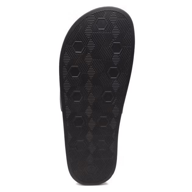 Versace Jeans Couture Mens Black Logo-Motif Slide Sandals