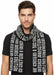 Versace Jeans Couture Gothic Signature Monochrome Black White Knitted Mens Scarf