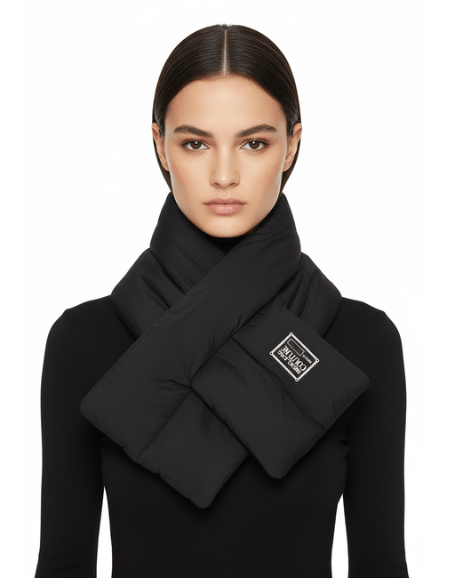 Versace Jeans Couture Signature Black Puffer Womens Scarf