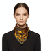 Versace Jeans Couture Baroque  Black/Gold Bloom Silk Scarf