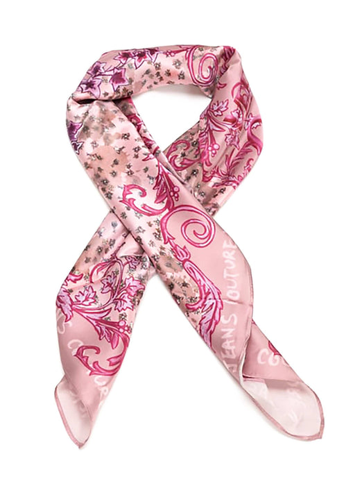 Versace Jeans Couture Silk Scarf with Baroque Print – Rose