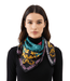 Versace Jeans Couture Luxury Multicolor Snake-Print Scarf with Baroque Borders