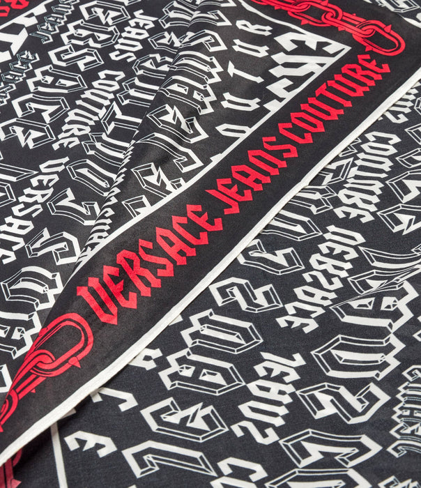 Versace Jeans Couture Monochrome Chain-Print Square Scarf